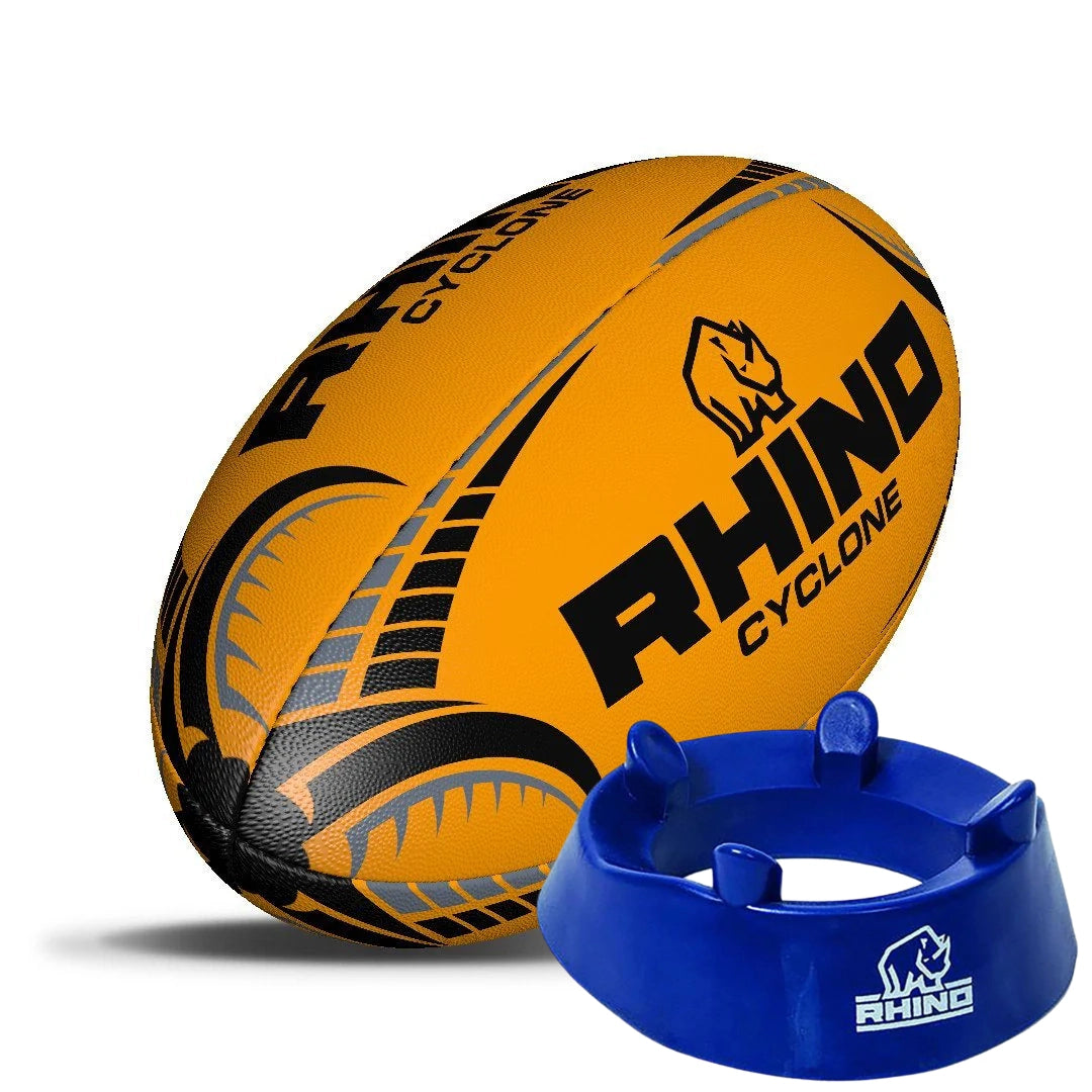 Cyclone Rugby Training Ball and Kicking Tee