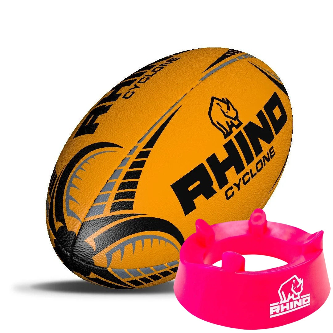 Cyclone Rugby Training Ball and Kicking Tee