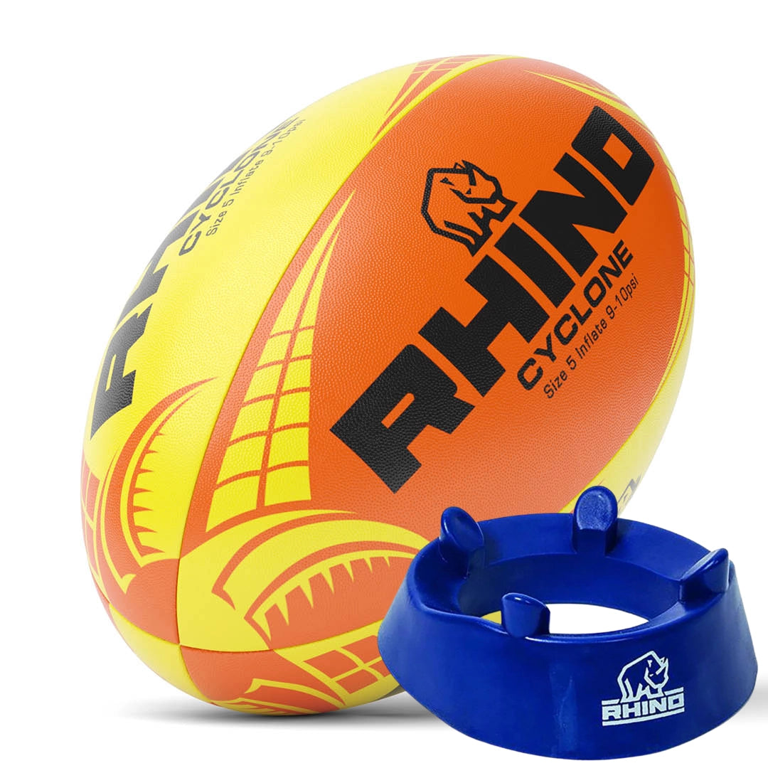 Cyclone Rugby Training Ball and Kicking Tee