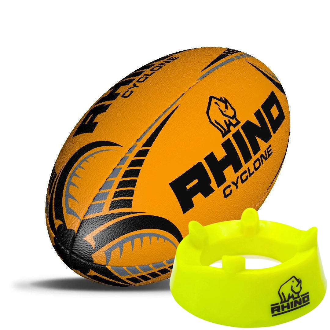 Cyclone Rugby Training Ball and Kicking Tee