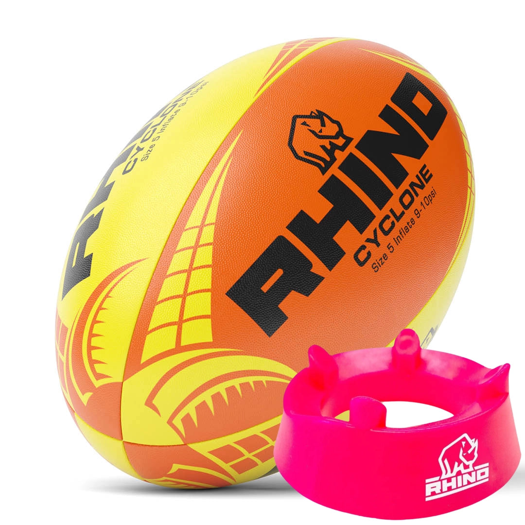 Cyclone Rugby Training Ball and Kicking Tee