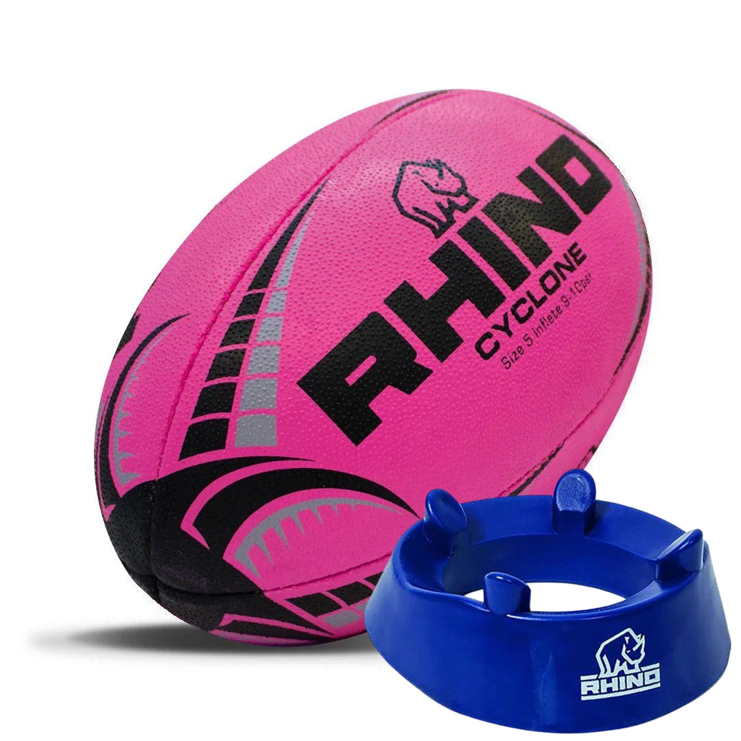 Cyclone Rugby Training Ball and Kicking Tee