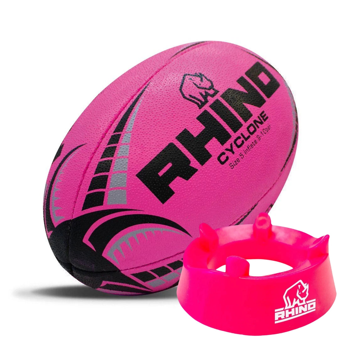 Cyclone Rugby Training Ball and Kicking Tee