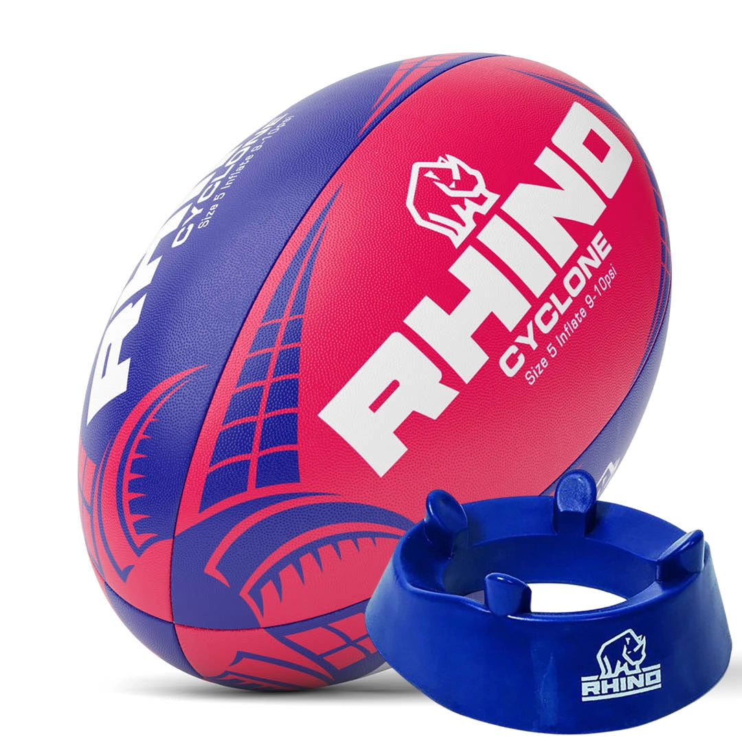 Cyclone Rugby Training Ball and Kicking Tee