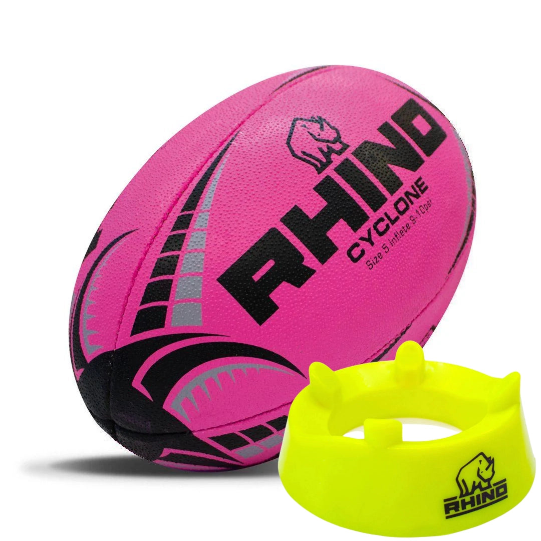 Cyclone Rugby Training Ball and Kicking Tee