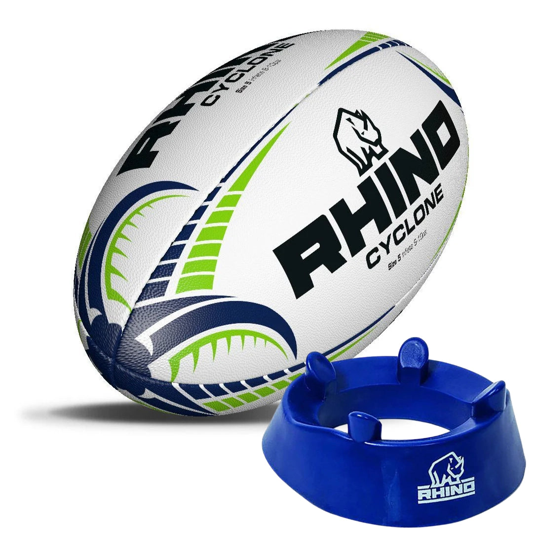 Cyclone Rugby Training Ball and Kicking Tee