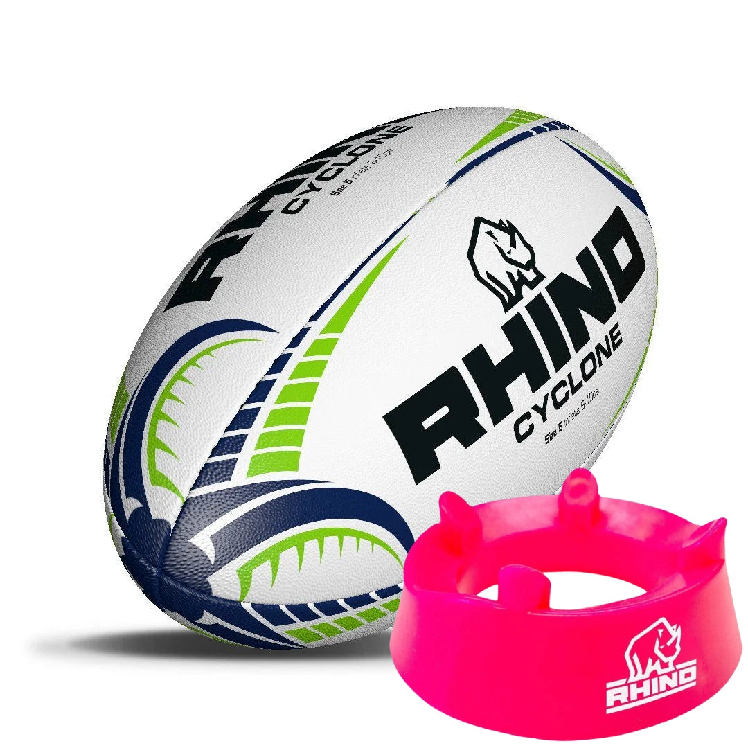 Cyclone Rugby Training Ball and Kicking Tee