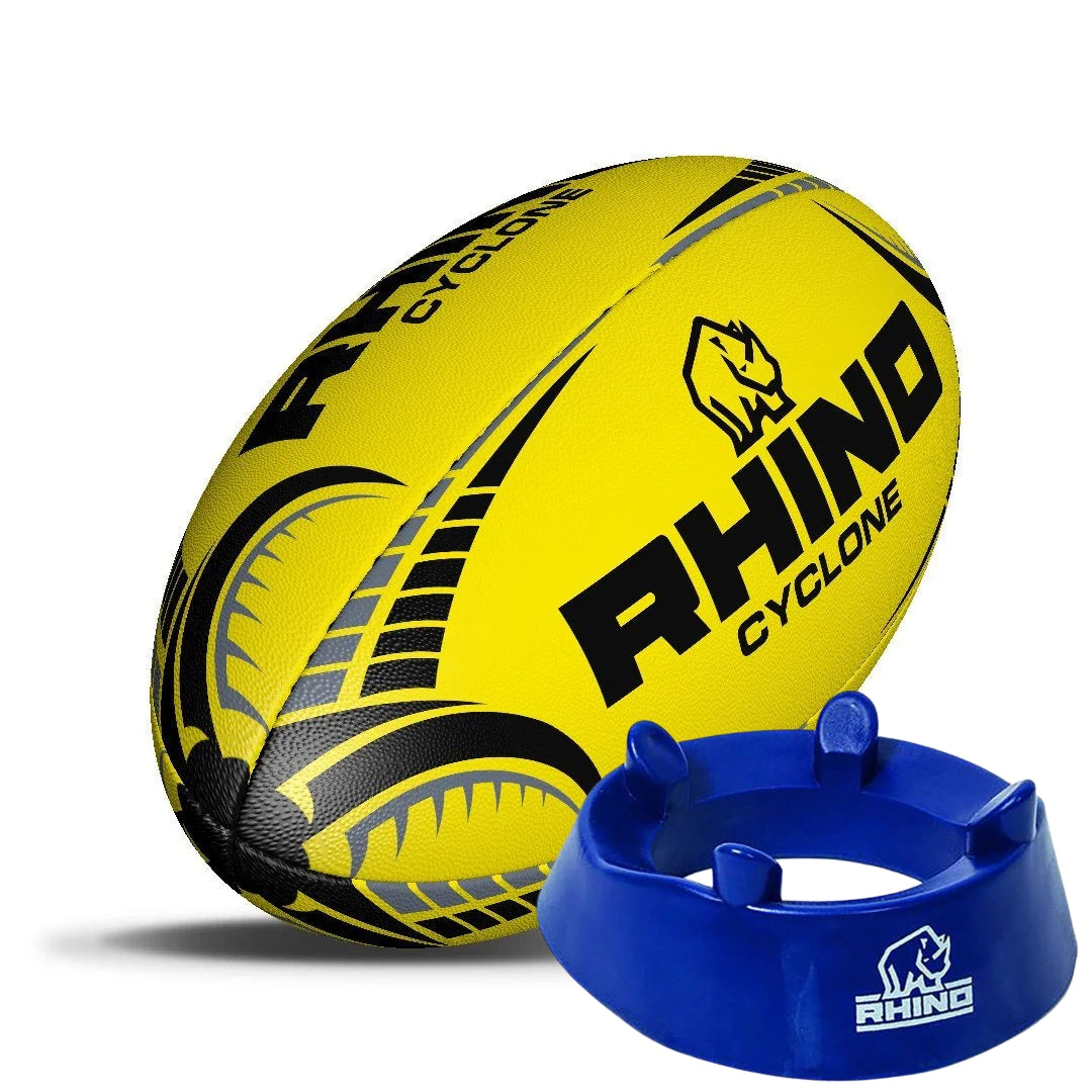 Cyclone Rugby Training Ball and Kicking Tee