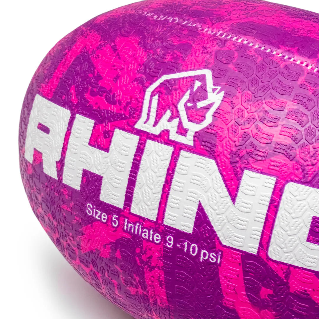 Rhino graffiti pink rugby ball