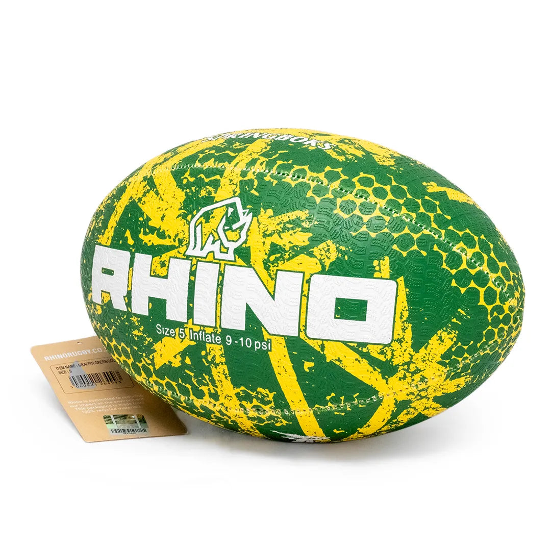 Rhino springbok graffiti rugby ball