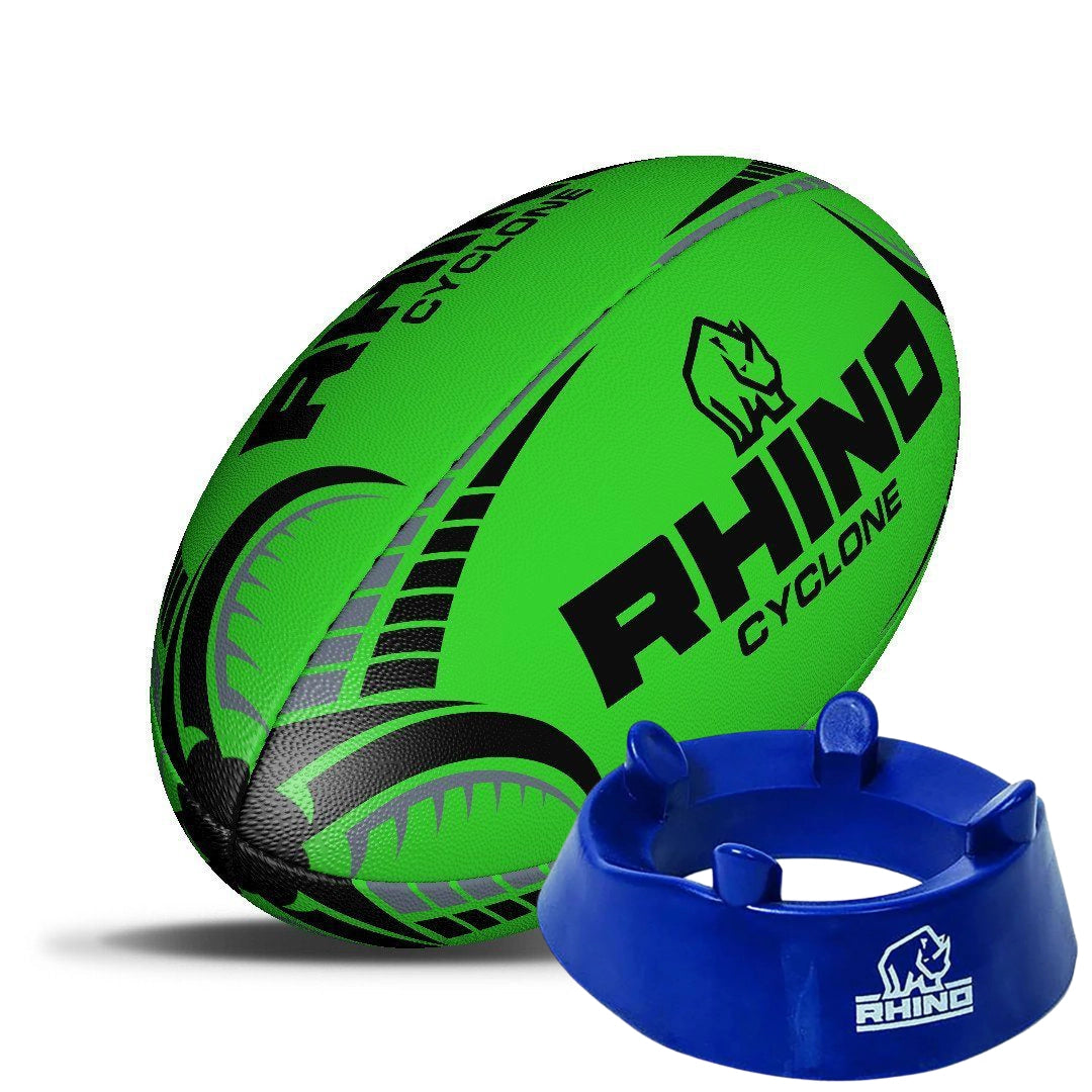 Cyclone Rugby Training Ball and Kicking Tee