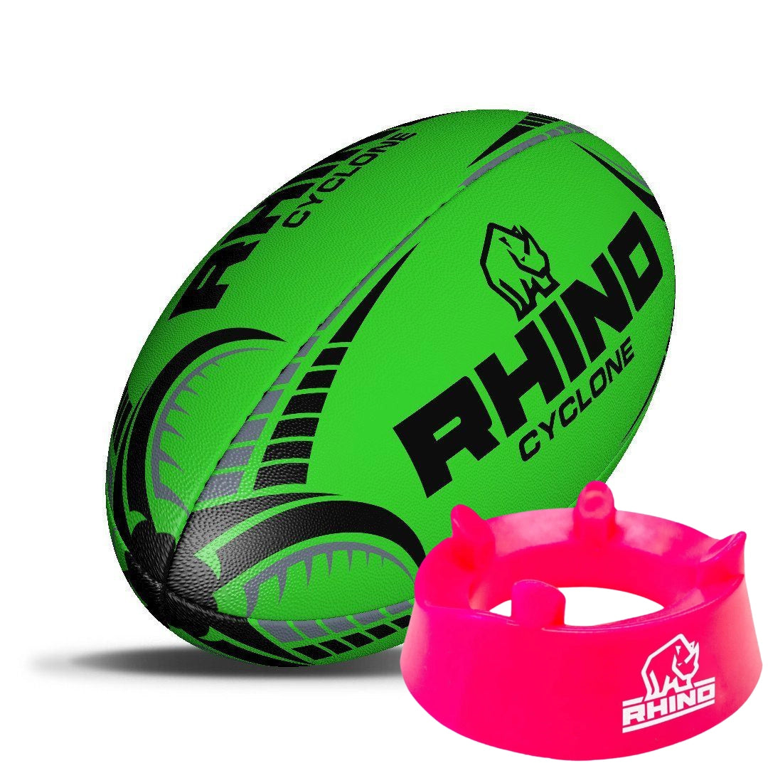 Cyclone Rugby Training Ball and Kicking Tee