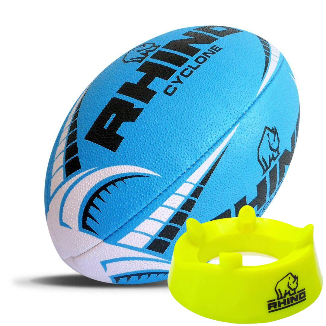 Cyclone Rugby Training Ball and Kicking Tee