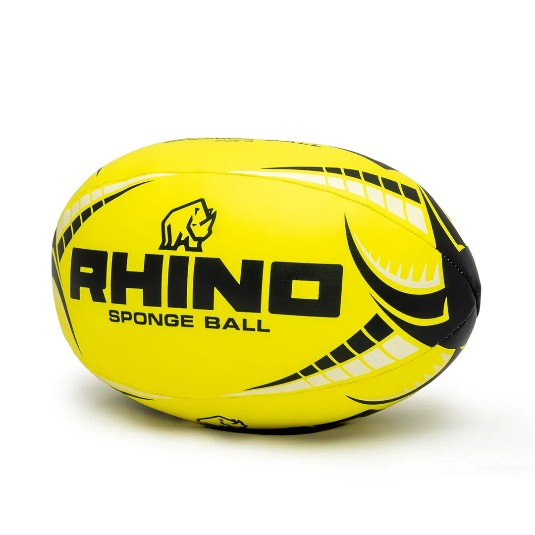 Rhino Sponge ball size 3 yellow rugby ball