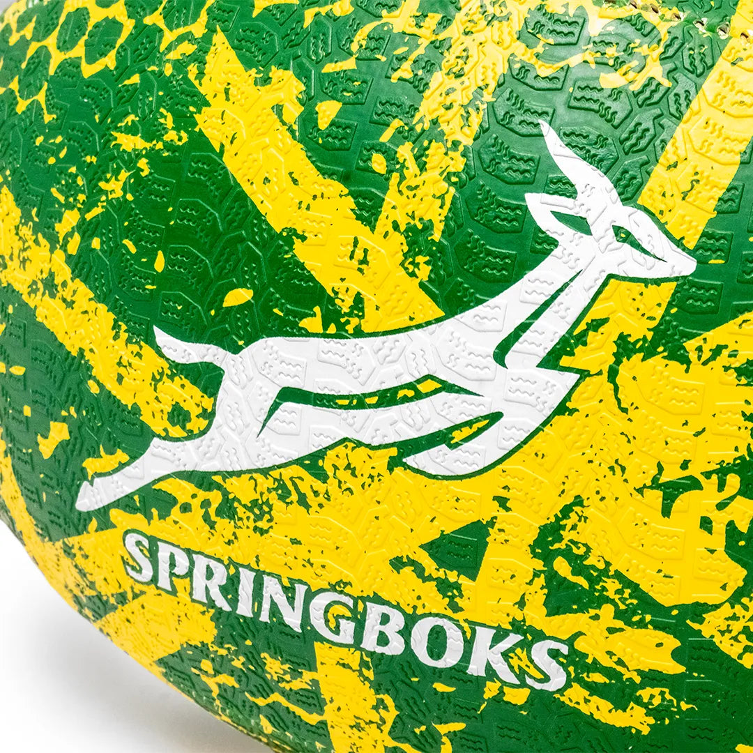 Rhino Springbok green graffiti rugby ball 