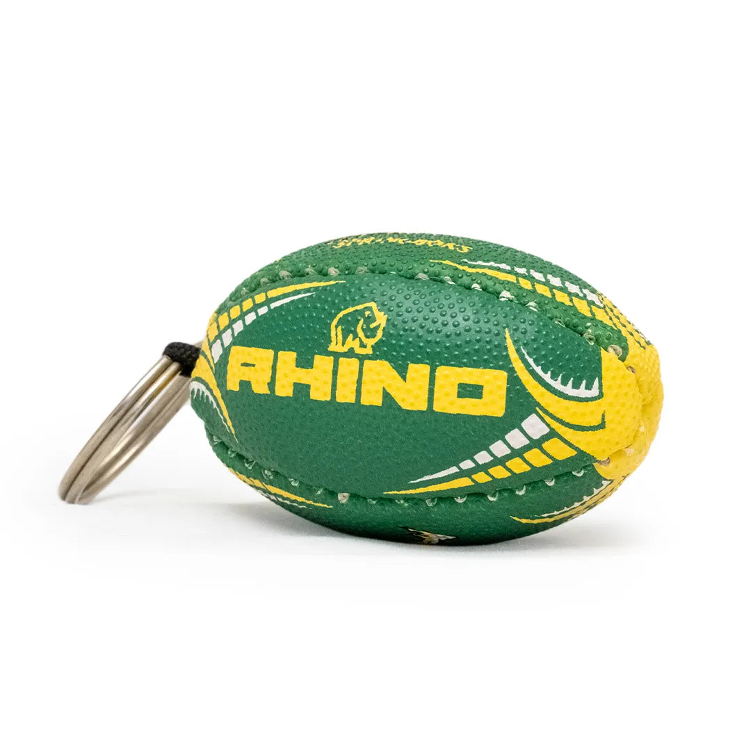 Rhino Springbok rugby ball Keychain