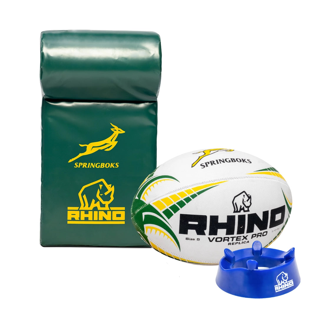 Springboks Hit Shield, Vortex Pro Replica Ball and Club Kicking Tee ...