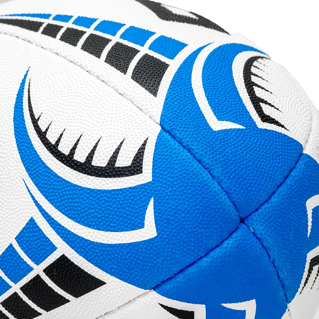 Rhino Tornado XV  size 4 blue rugby ball