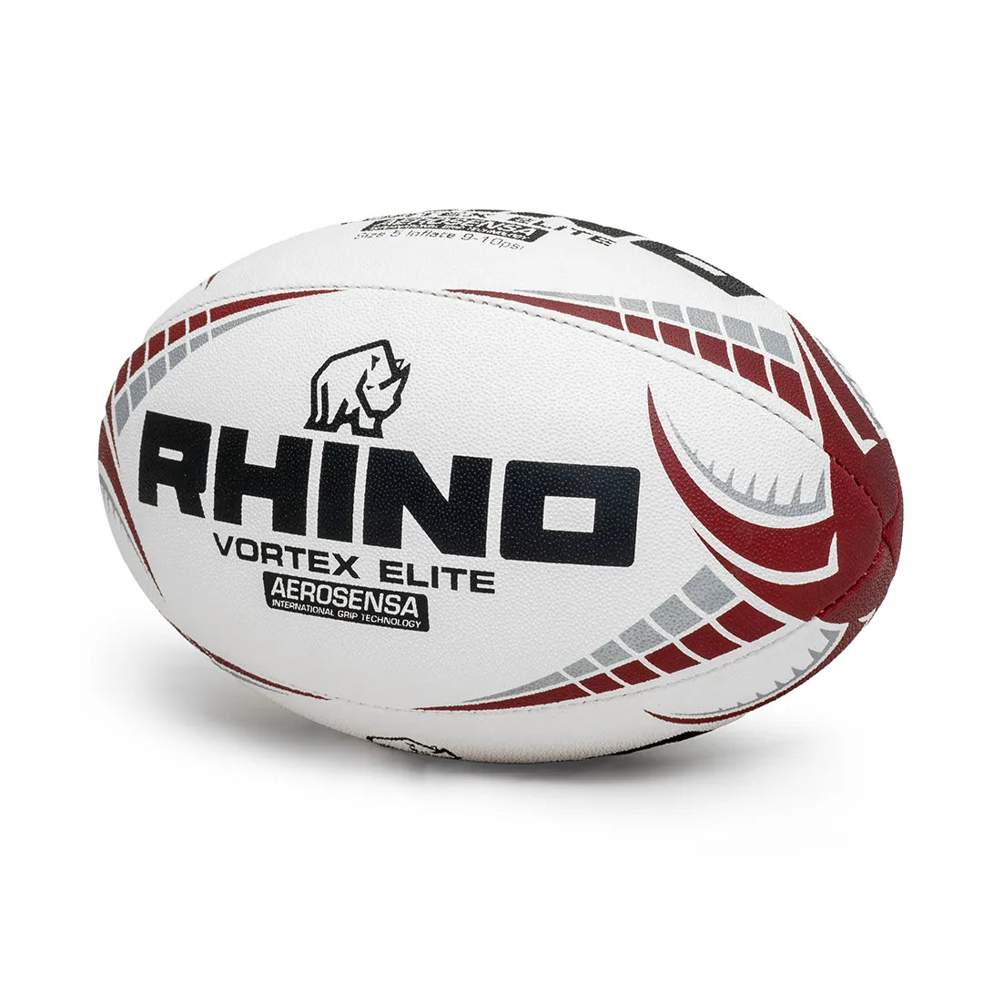 Rhino Vortex Elite  size 5 maroon rugby ball