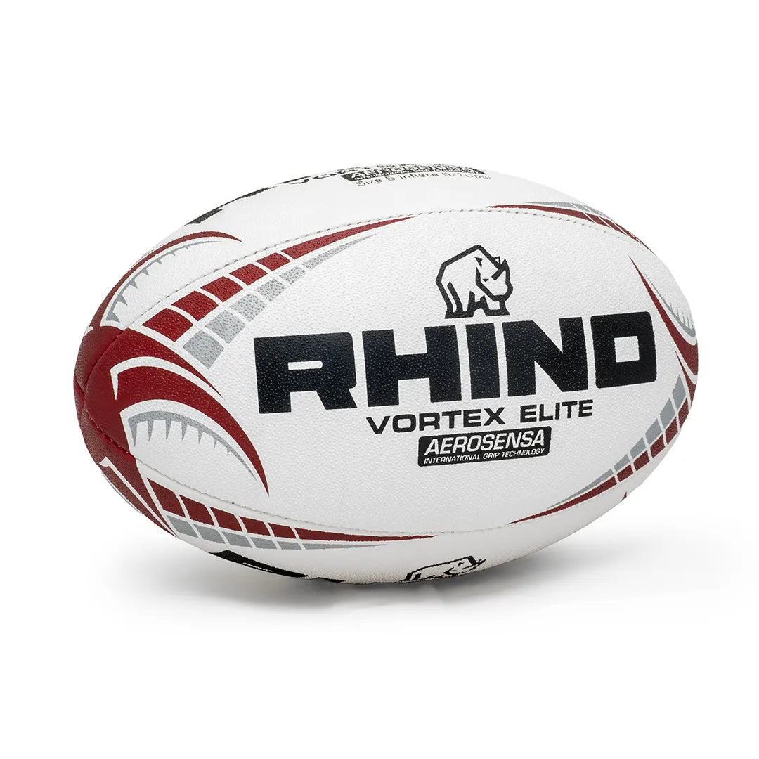 Rhino Vortex Elite  size 5 maroon rugby ball