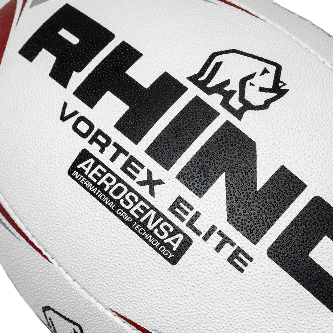 Rhino Vortex Elite size 5 maroon rugby ball