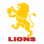 Golden Lions Rugby Union Team Logo