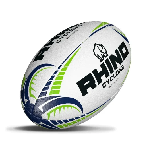 Rhino Cyclone Rugby Training Ball | White